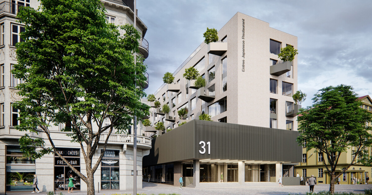 Vizualizace budovy Jednoty ze studia atelier-r, zdroj: atelier-r