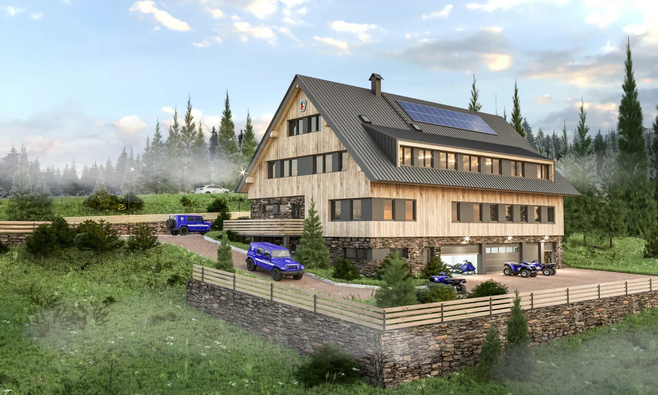 Vizualizace nových sídel pro horské záchranáře, zdroj: HS ČR