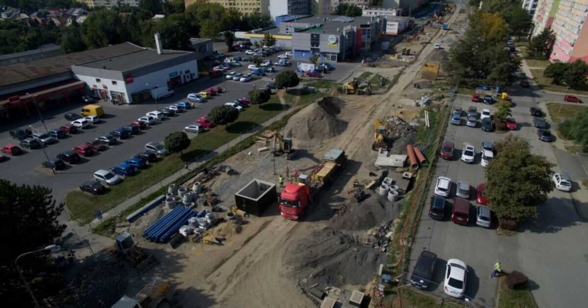 Stavba tramvajové trati na Nové Sady, foto: MMOL