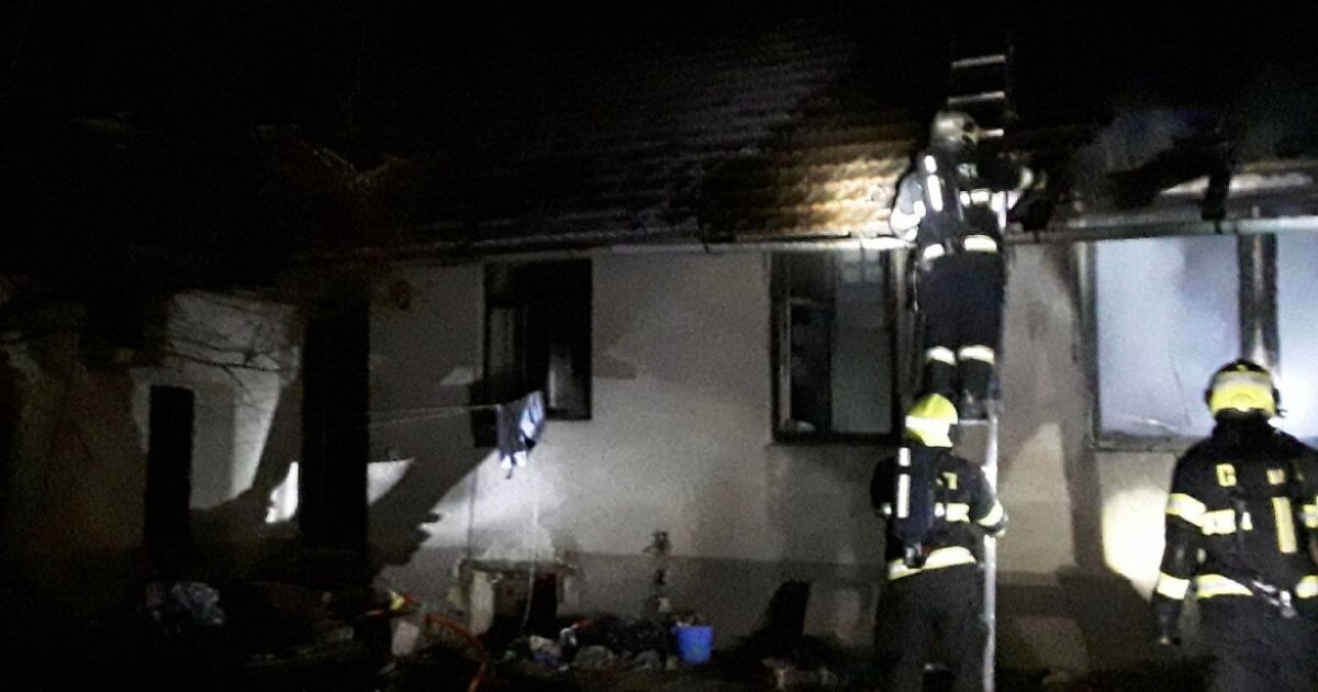 Požár domu v Prostějově | zdroj: HZS Olomouckého kraje