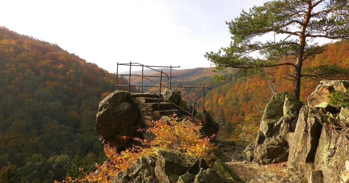 Vyhlídka Čertovy kazatelny; zdroj: mapy.cz