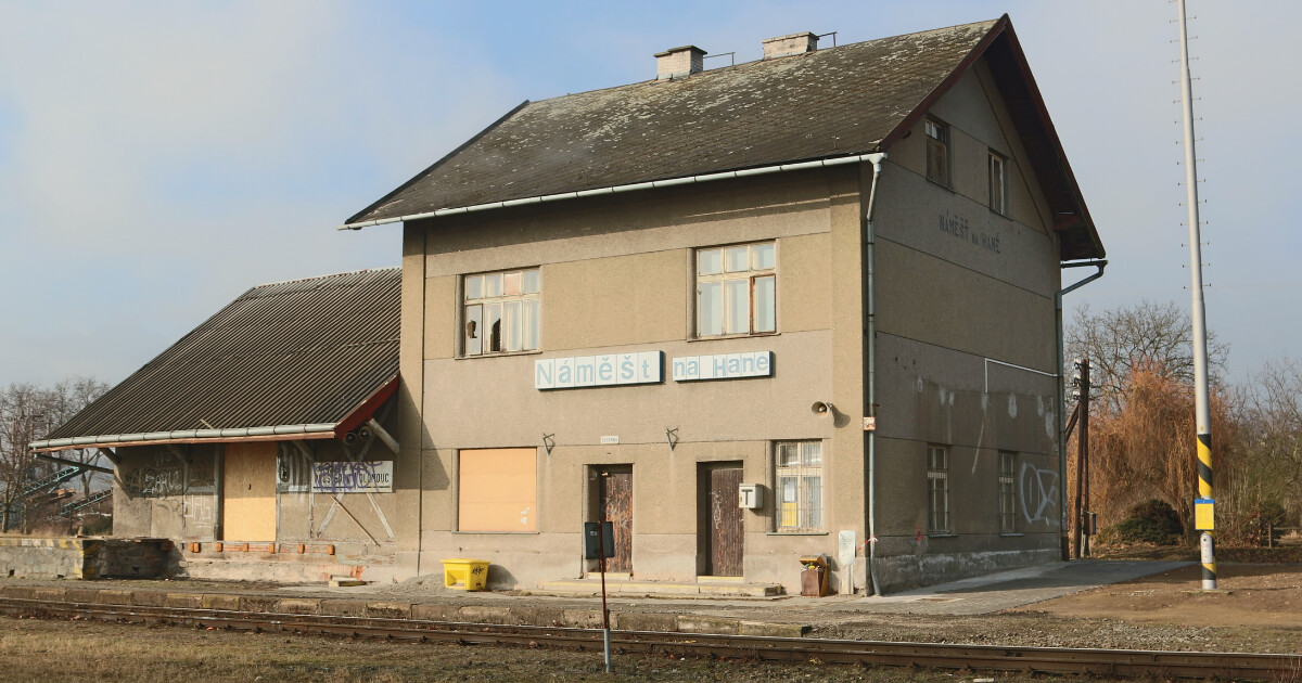 Nádraží v Náměšti na Hané v současnosti, zdroj: spolek Nádraží Náměšť