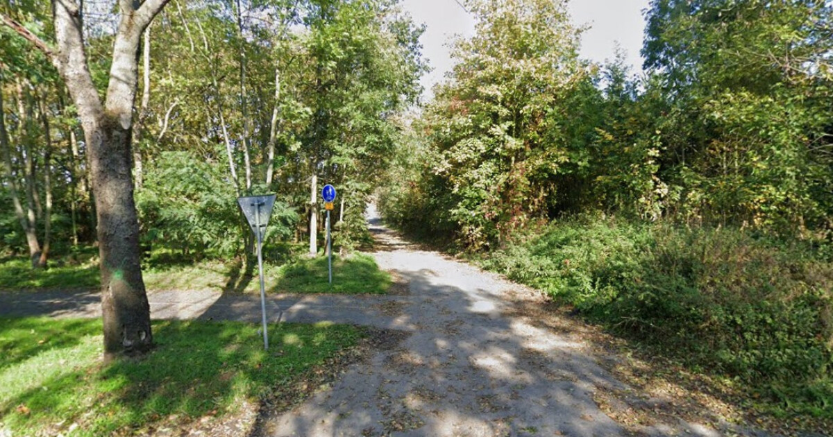 Dosavadní konec cyklostezky v Skrbeni, zdroj: Google Maps