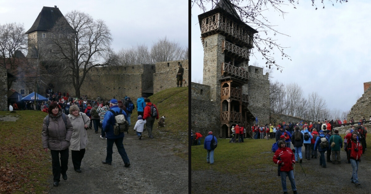 Novoroční výstup v roce 2012, zdroj: hrad Helfštýn