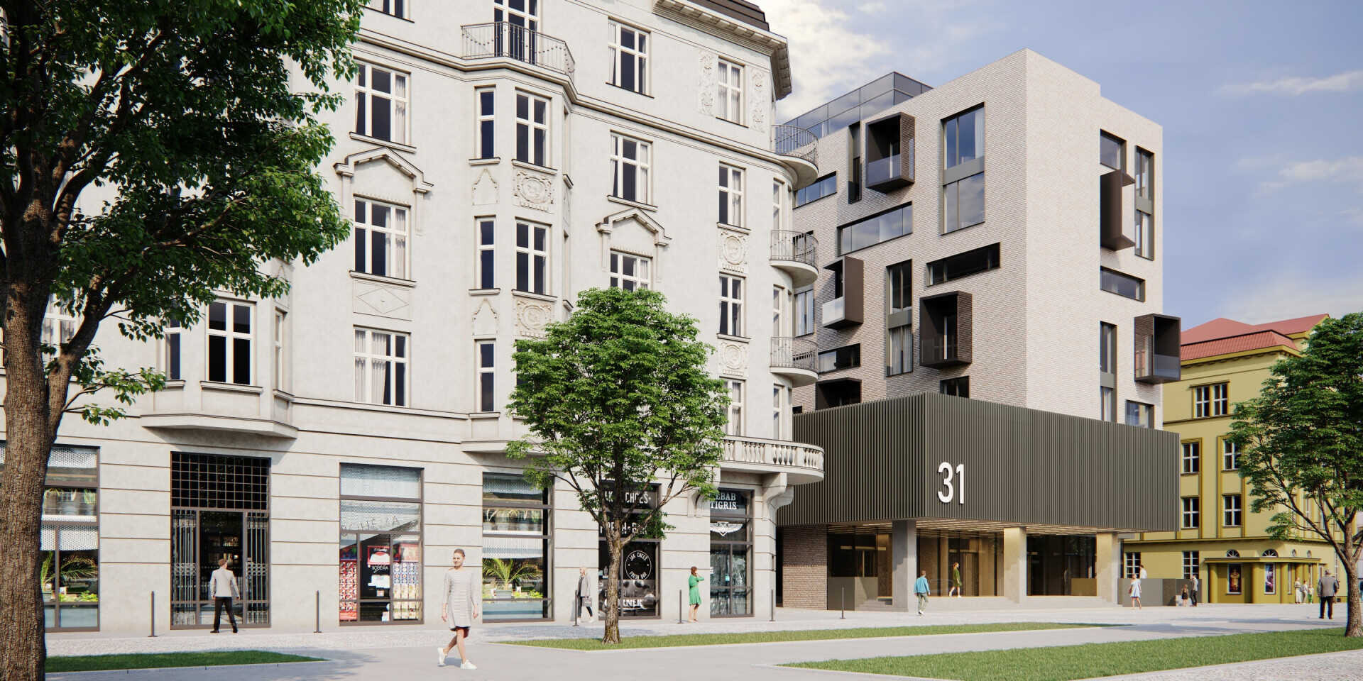 Bývalou Jednotu na třídě Svobody čeká přestavba, vizualizace: atelier-r