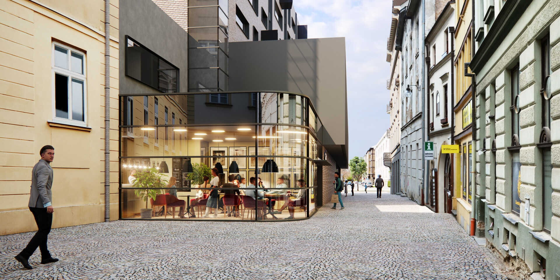 Bývalou Jednotu na třídě Svobody čeká přestavba, vizualizace: atelier-r