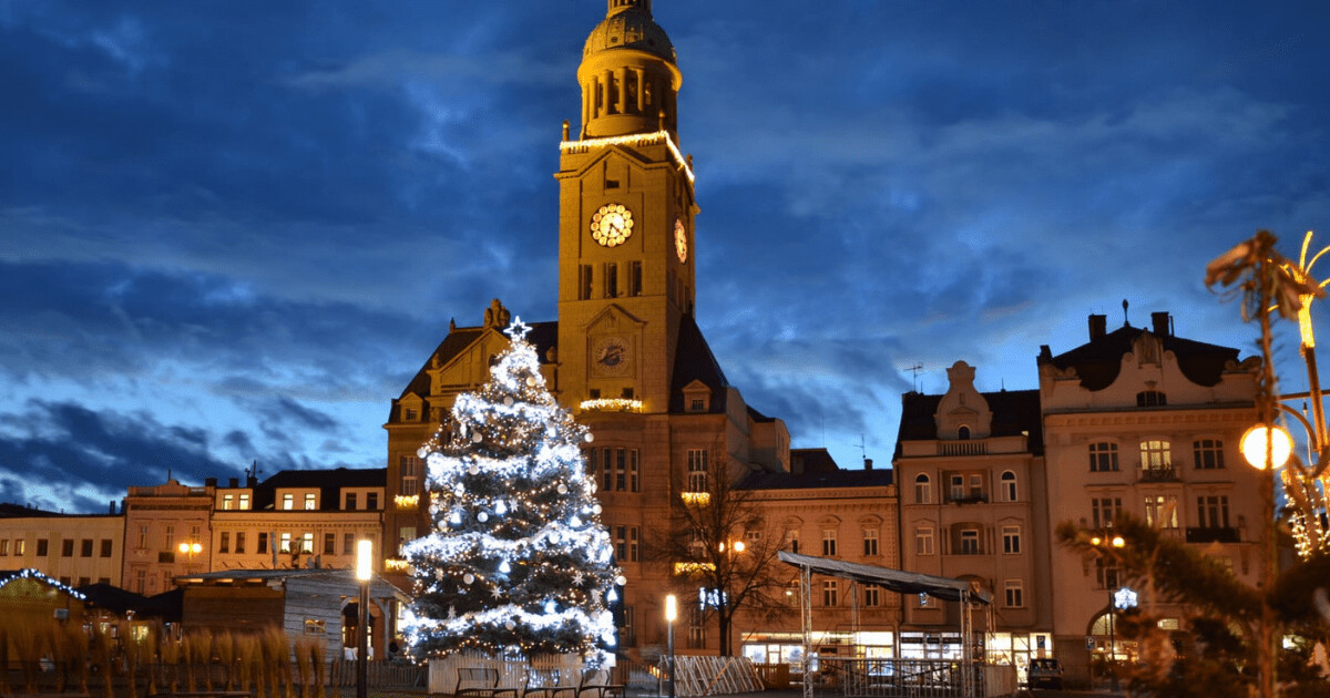 Vánoční strom v roce 2021, zdroj: město Prostějov