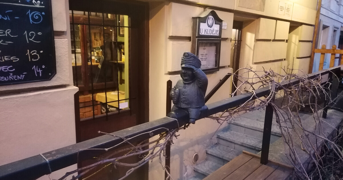 Soška Švejka na Krapkově ulici, zdroj: Olomoucký Report