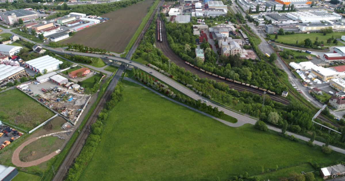 Vizualizace nadjezdu vytvořená Správou železnic; zdroj: Město Olomouc