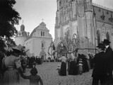 Václavské náměstí během slavnosti papežského jubilea, rok 1909