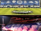 Choreo fanoušků Sigmy v domácím utkání s Lausanne