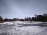 Vodní plochy v Litovli, které upravují pro bruslaře místní technické služby, zdroj: město Litovel