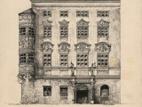 Hauenschildův palác na kresbě z 19. století, Státní okresní archiv Olomouc