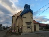 Poškozený kostel v Hruškách, prosinec 2021, zdroj: Olomoucký Report