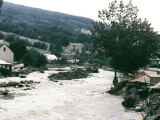 Česká Ves po povodni v roce 1997. Zdroj: Povodňový plán SO ORP Jeseník