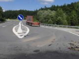 Dopravní nehoda u sjezdu na D35 | foto Policie ČR