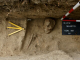 Nalezená kostra vojáka z 1. poloviny 19. století v Majetíně, zdroj: Archeologické centrum Olomouc