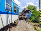 Srážka vlaků v Němčicích nad Hanou | foto: Drážní hasiči Přerov