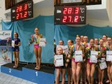 Vítězka povinných figur Klaudie Kudějová a vítězky týmových sestav - plavkyně SKUP Olomouc | Zdroj SKUP Olomouc