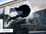 Poničené auto v Uničově. Zdroj: Policie ČR