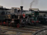 Parní lokomotivy před olomouckým ČD Muzeem, foto: ČD Muzeum Olomouc