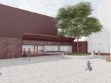 Vizualizace nové tělocvičny v Drahotuších. Zdroj: město Hranice