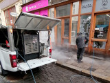 Parní stroj měl město zbavit plevele ekologičtější cestou, foto: Olomouc.eu