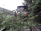 Popadané větve na železniční trati. | zdroj: HZS Olomouckého kraje
