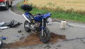 Na křižovatce u Smržic zemřel motorkář, náklaďák mu nedal přednost