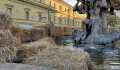 Někdo v Olomouci naházel slámu do kašny. Zničil instalaci za nejméně 40 tisíc