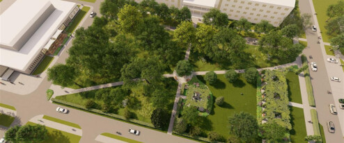 Náměstí se do léta promění v zelenou plochu. Jak bude vypadat?