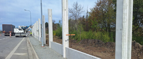 Protihlukové stěny v Přerově už rostou. Ulevit by měli občanům z Předmostí