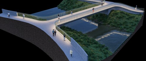 VIZUALIZACE: Jak bude vypadat nová lávka? Zahrnuje i mírnější rampy pro cyklisty