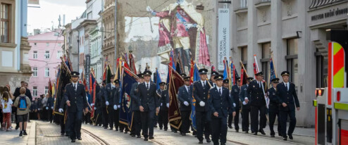 Horní náměstí patřilo hasičům. Do Olomouce dorazili i ze zahraničí
