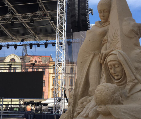 Písková socha ponese podobu Mozarta. Olomouc se chystá na léto