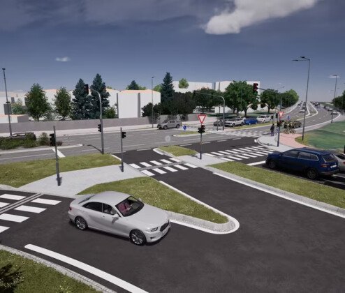 VIZUALIZACE: Přes Pražskou po přechodě. Čtyřproudový úsek opět počítá s chodci